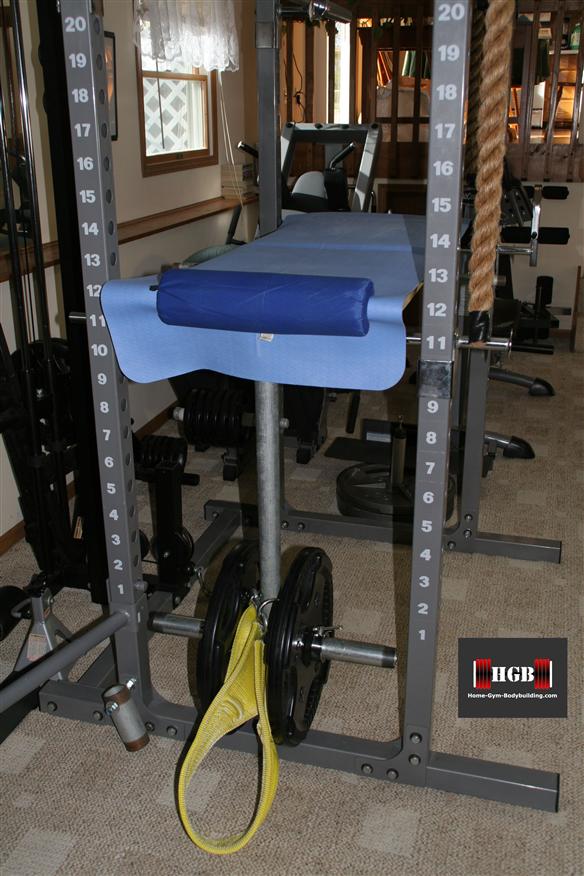 Homemade Reverse Hyperextension machine The platform can do double duty as