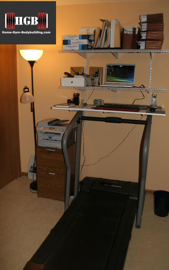 homemade treadmill desk